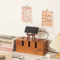 Wooden Cable Management Box – Power Strip Organizer