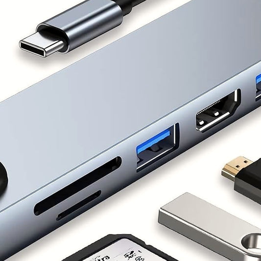 8-in-1 USB-C Hub – HDMI, USB 3.0 & SD Card Reader