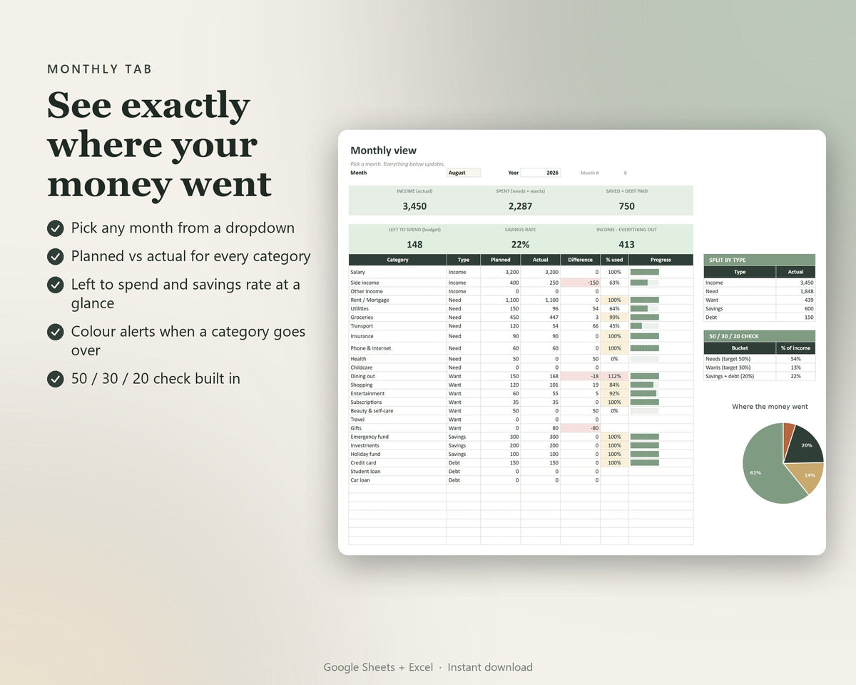 Annual Budget Planner — preview 2