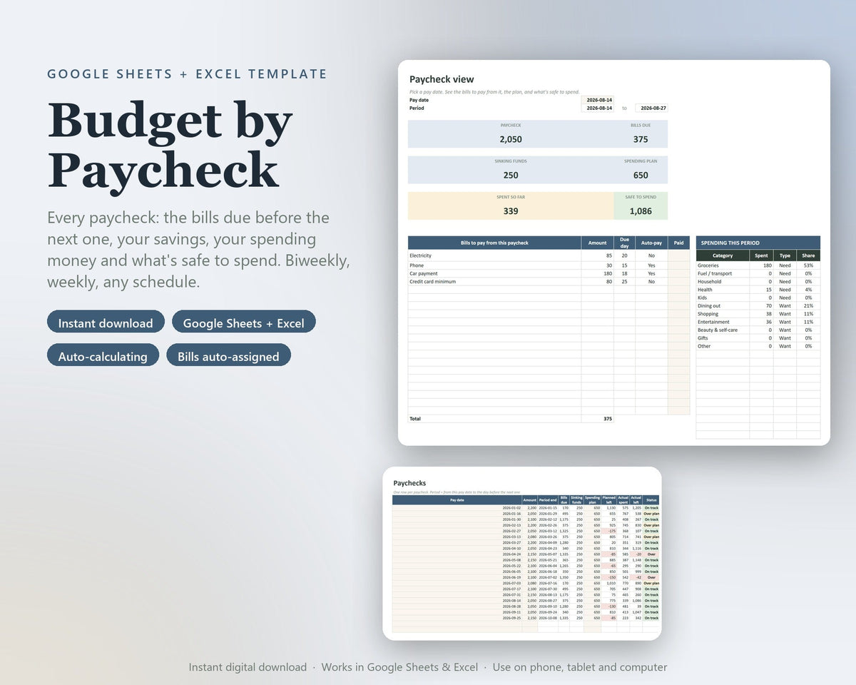 Budget by Paycheck — preview 1