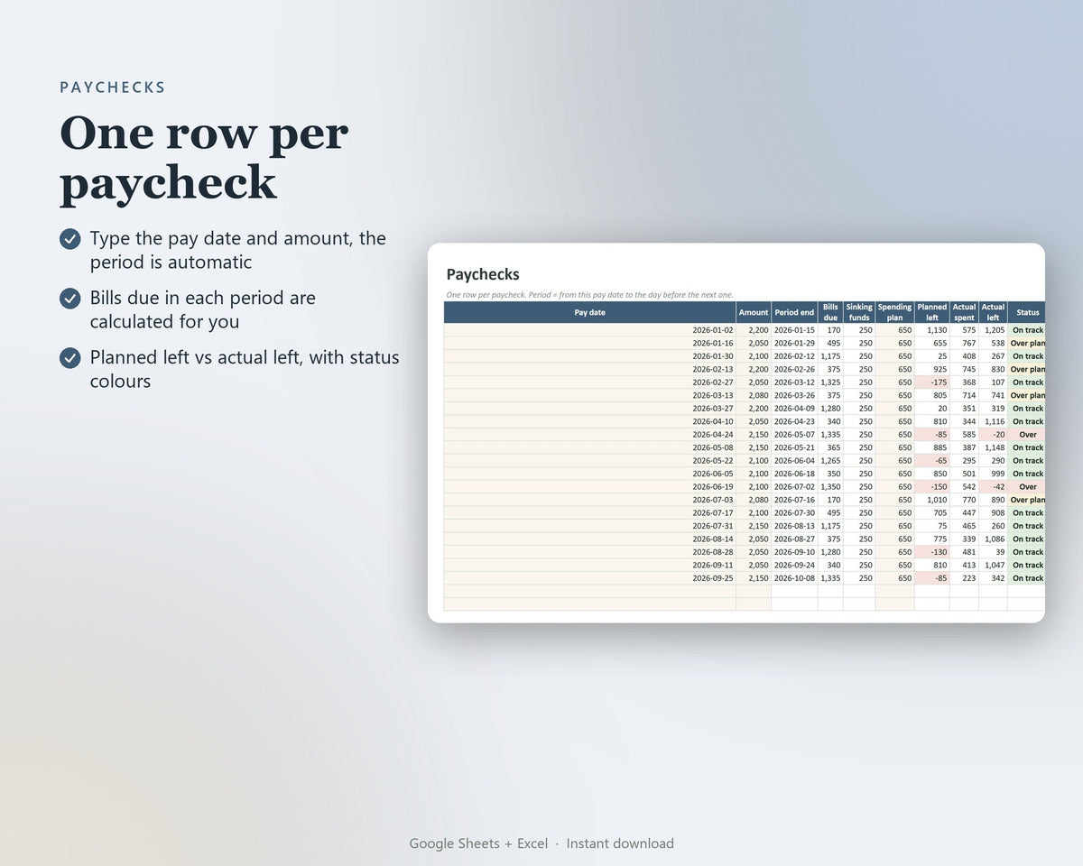 Budget by Paycheck — preview 3
