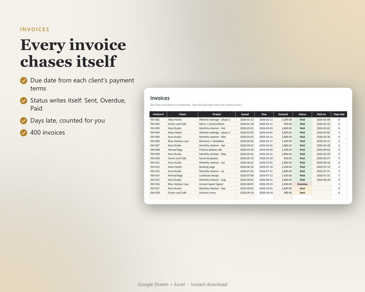 Freelancer Income & Tax Tracker — preview 3