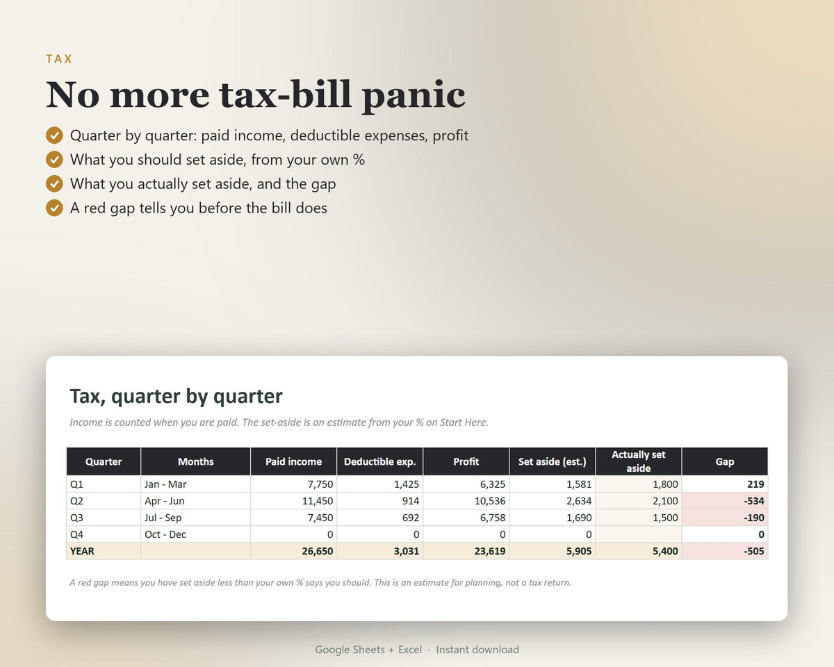 Freelancer Income & Tax Tracker — preview 4