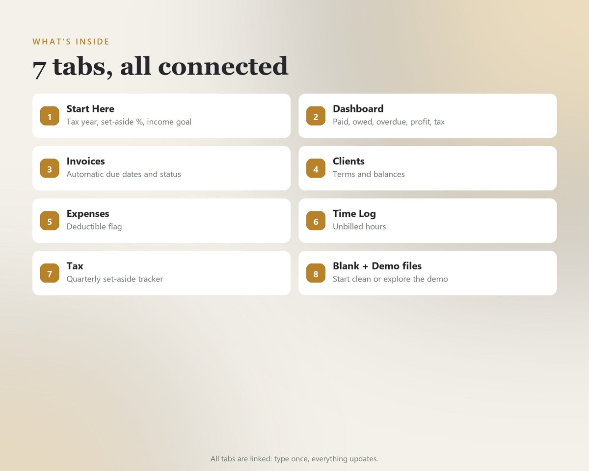 Freelancer Income & Tax Tracker — preview 8