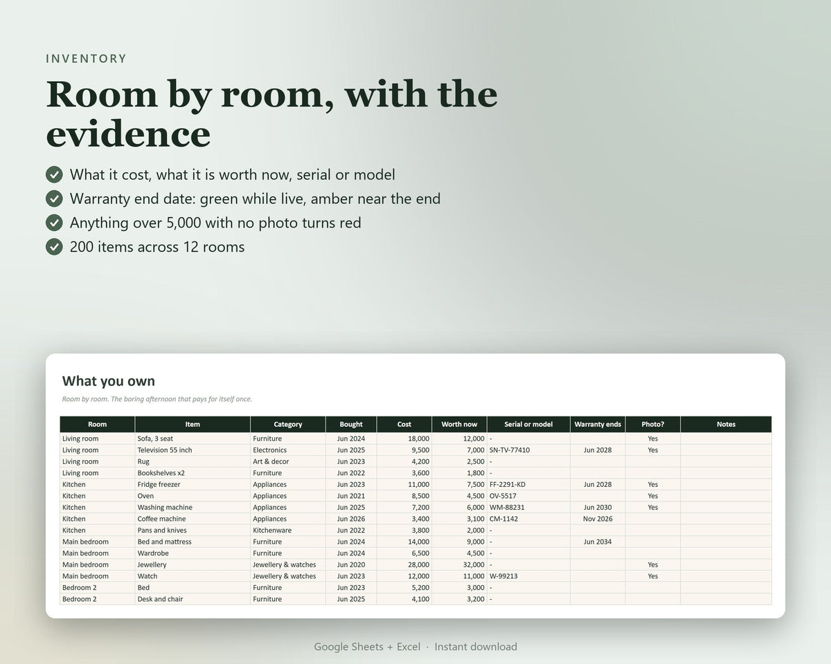 Home Inventory & Maintenance Tracker — preview 3