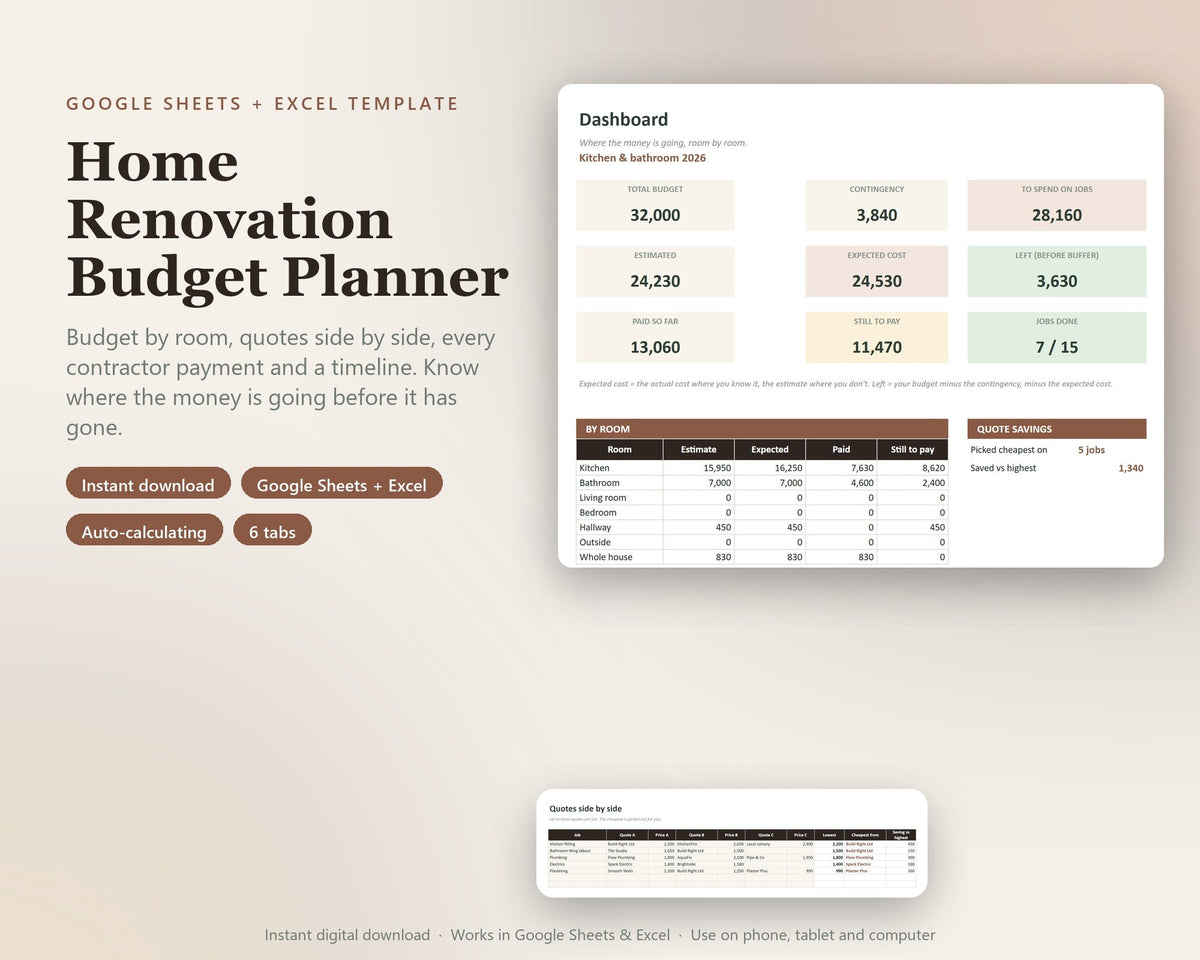 Home Renovation Budget Planner — preview 1
