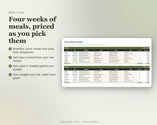 Meal Planner & Grocery Budget — preview 2