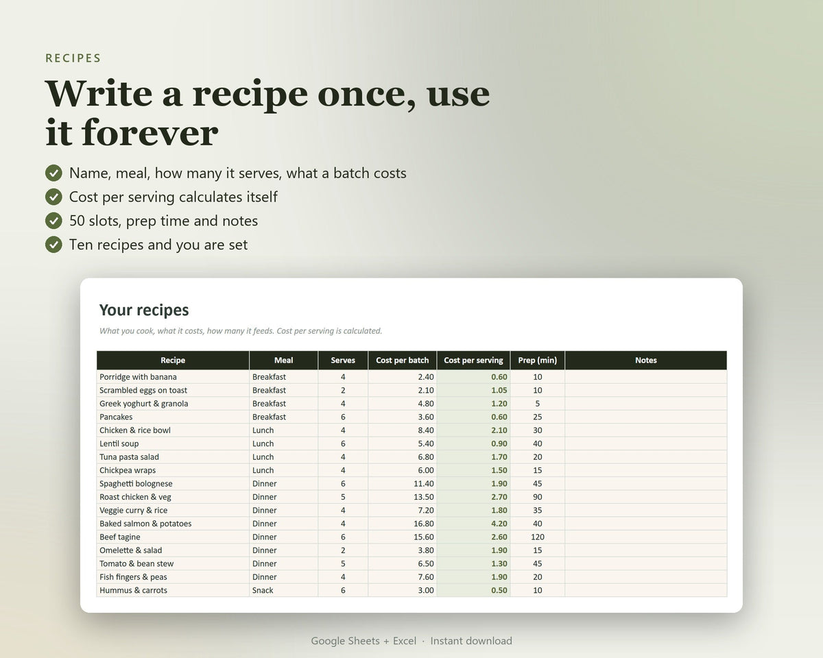 Meal Planner & Grocery Budget — preview 3