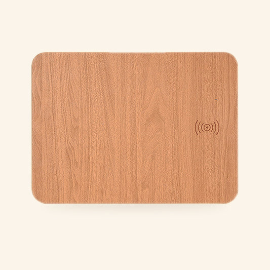 Wood-Grain Wireless Charging Pad – Minimal Desk Charger