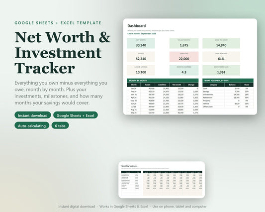 Net Worth & Investment Tracker — preview 1