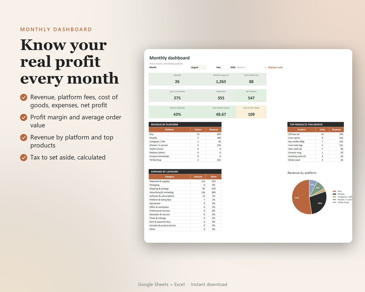 Small Business Bookkeeping Tracker — preview 2