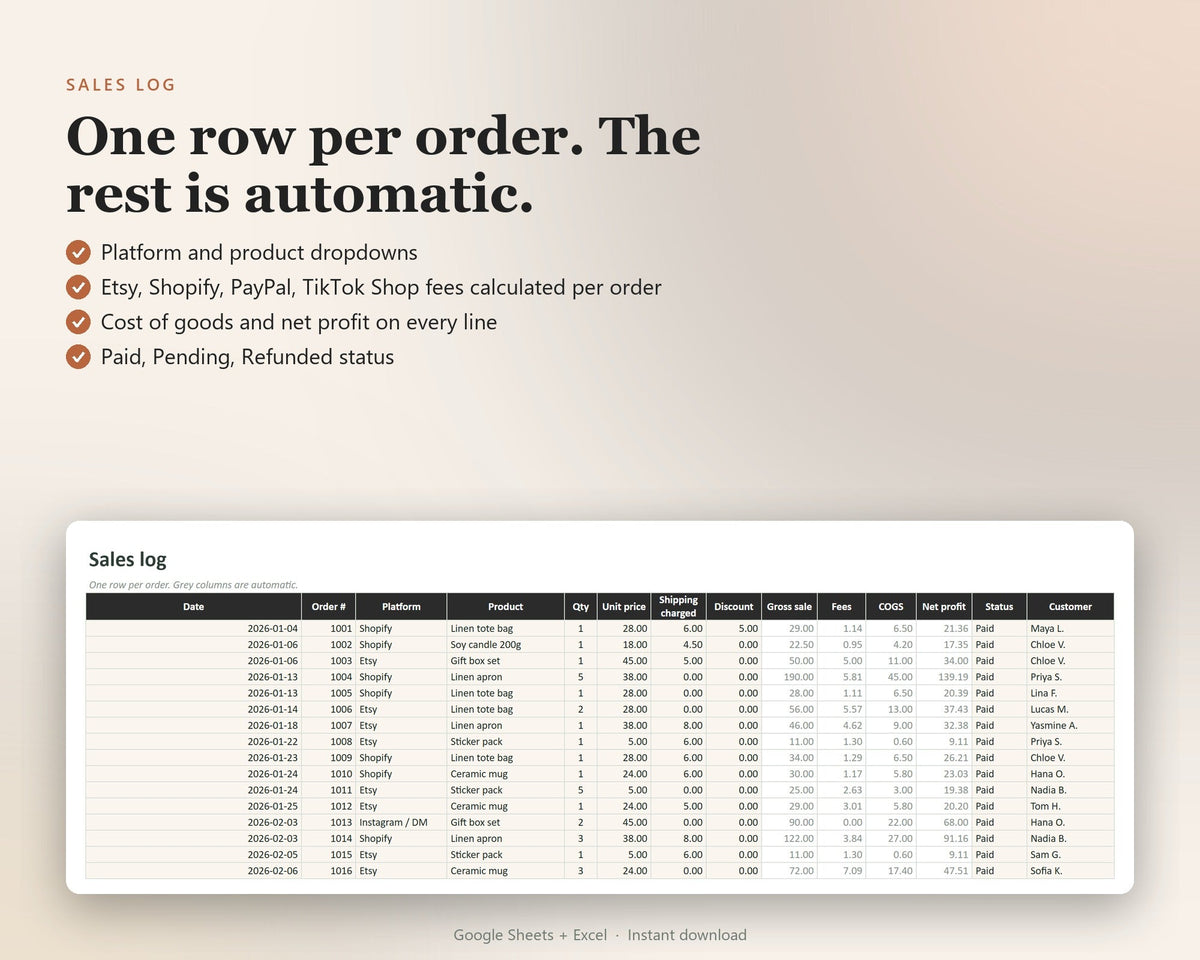 Small Business Bookkeeping Tracker — preview 3