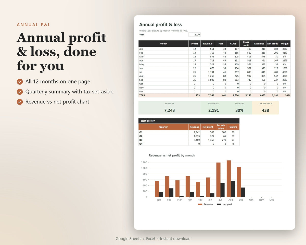 Small Business Bookkeeping Tracker — preview 5