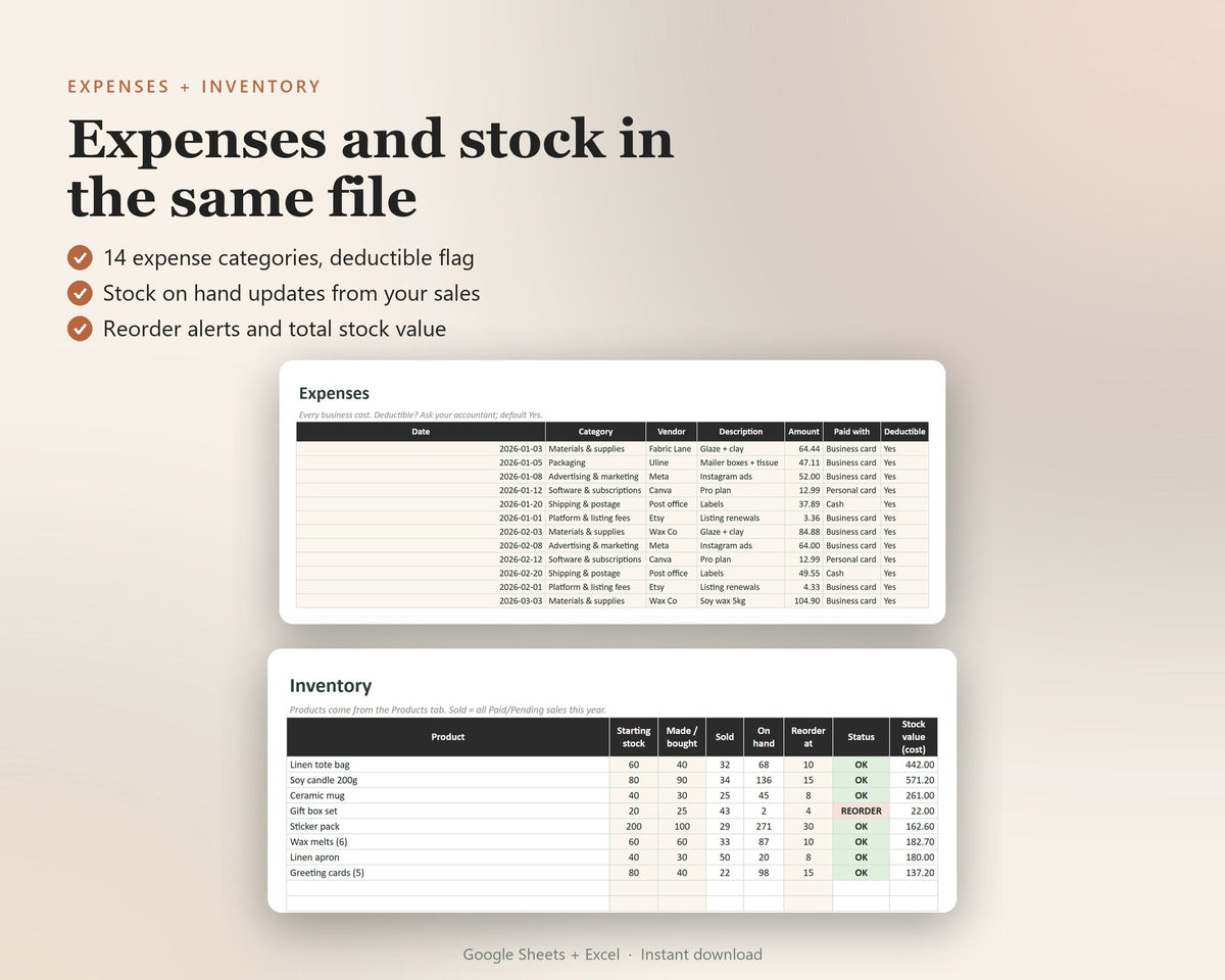 Small Business Bookkeeping Tracker — preview 6