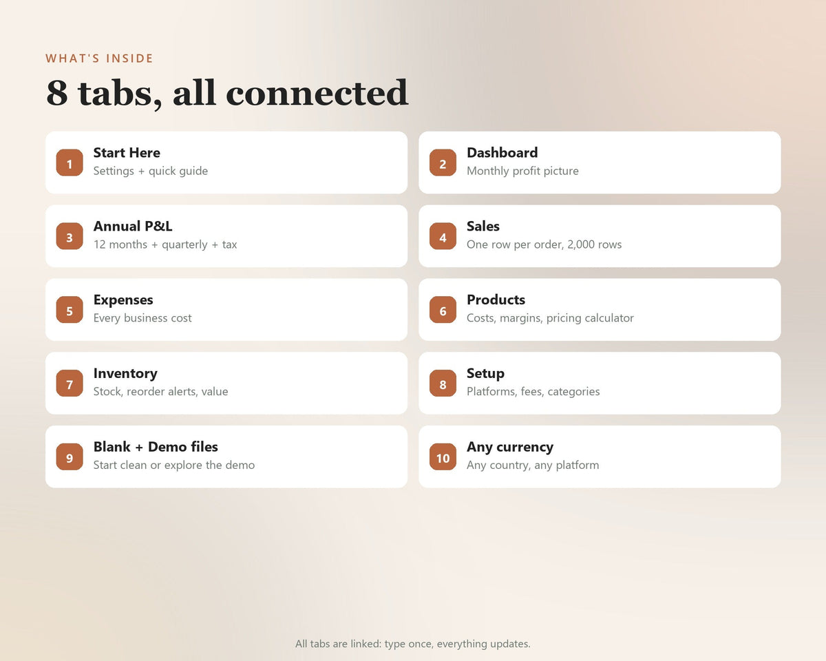 Small Business Bookkeeping Tracker — preview 8