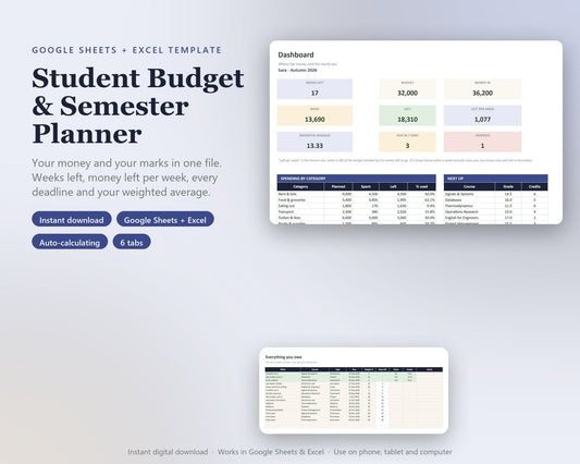 Student Budget & Semester Planner — preview 1