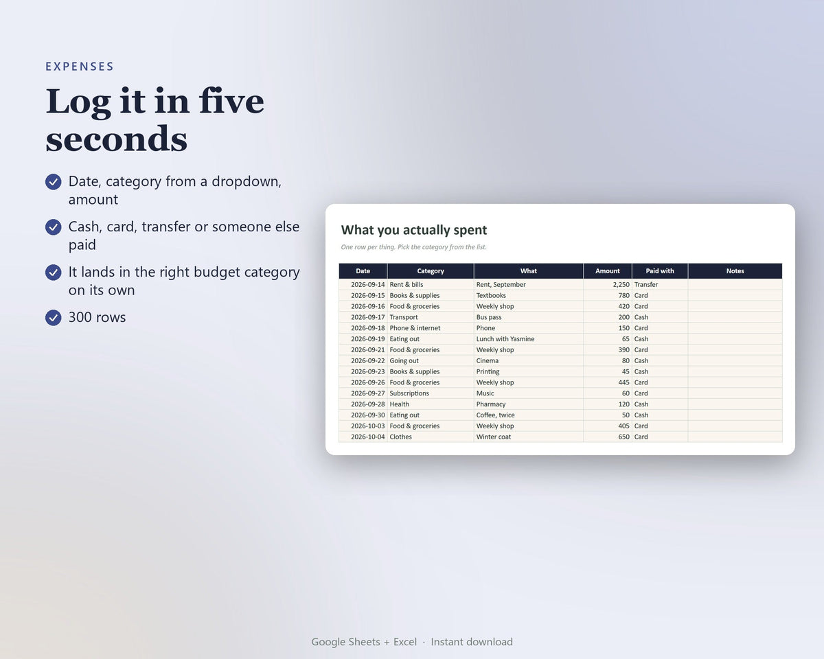 Student Budget & Semester Planner — preview 6