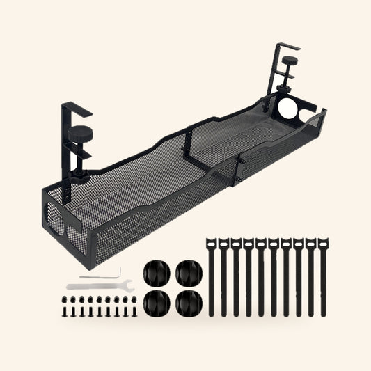 Under-Desk Cable Management Tray – Extra Long
