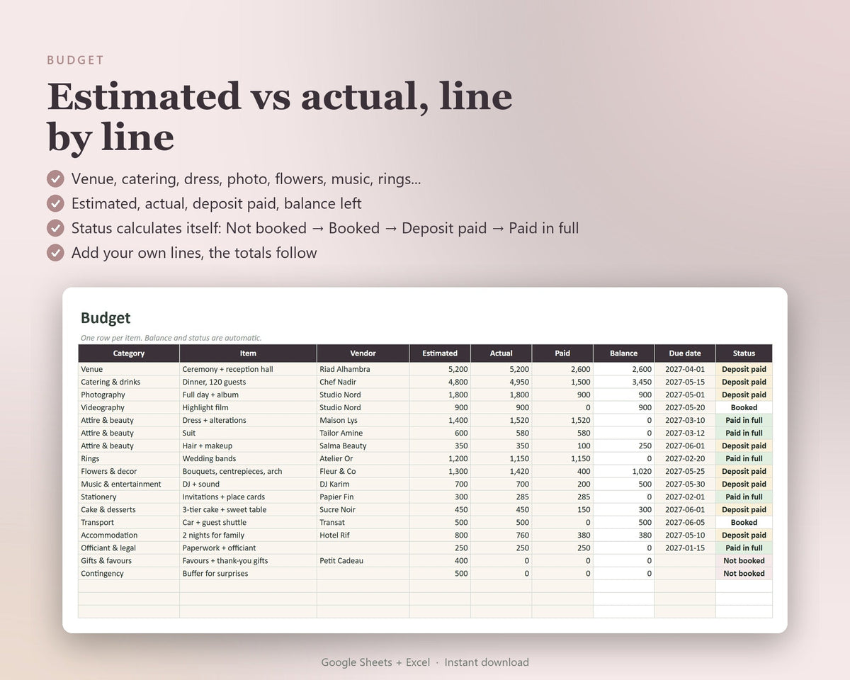 Wedding Budget & Planner — preview 3
